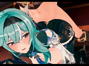 Genshin Impact Eula Hentai Blow Labour and Doggy Make public Sex Big Titties MMD 3D Morose Hair (CLIP)